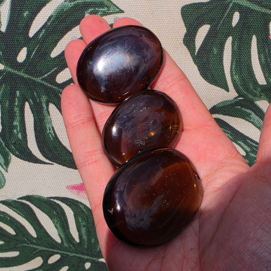 Smokey quarts palmstone