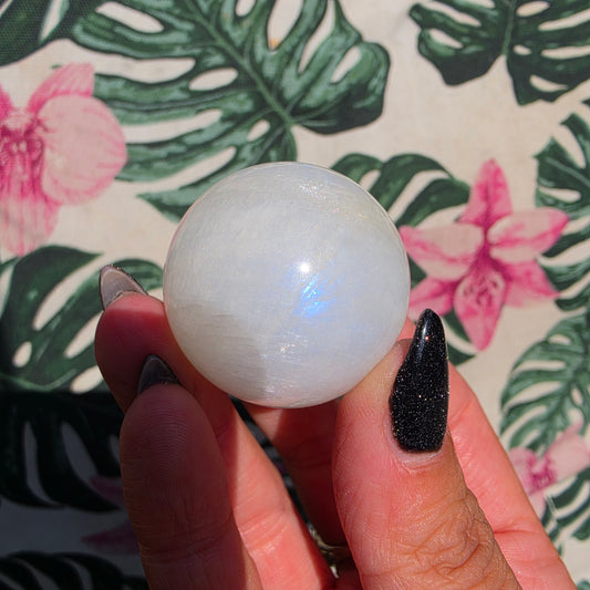 high quality white moonstone sphere 6