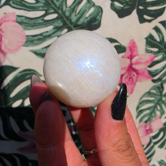 high quality white moonstone sphere 9