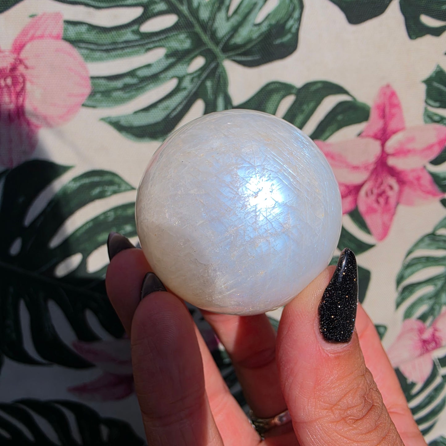 high quality white moonstone sphere 10