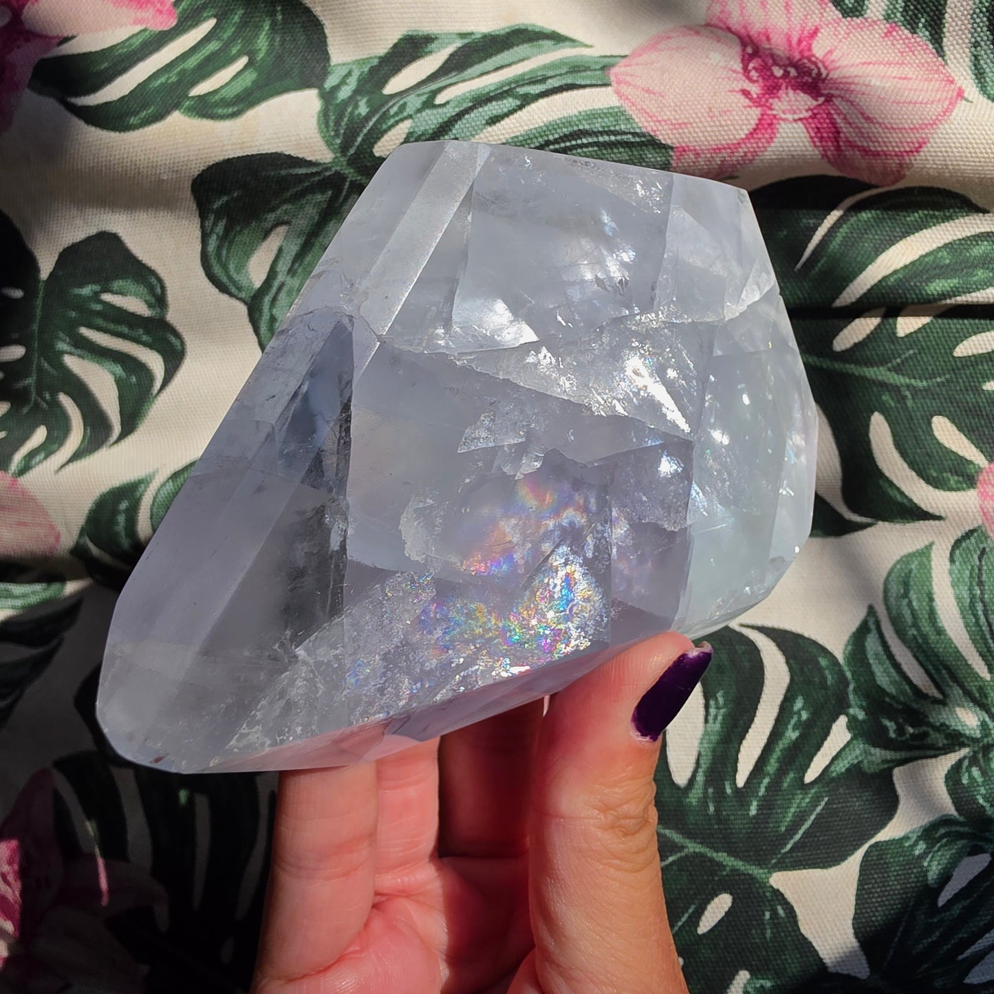 Madagascar Blue optical calcite freeform 7 (rare)