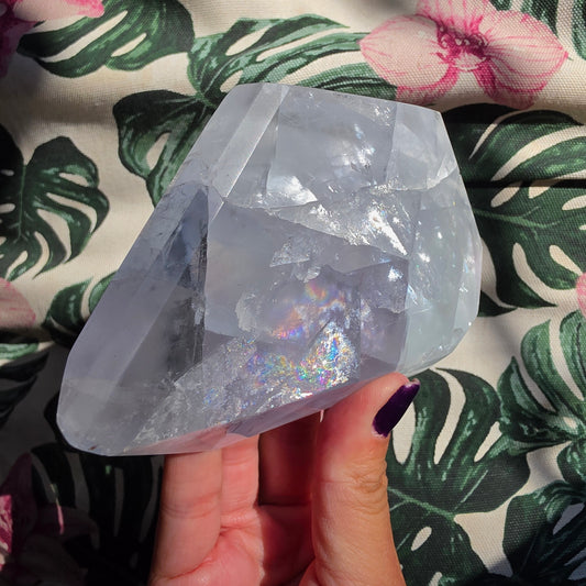 Madagascar Blue optical calcite freeform 7 (rare)
