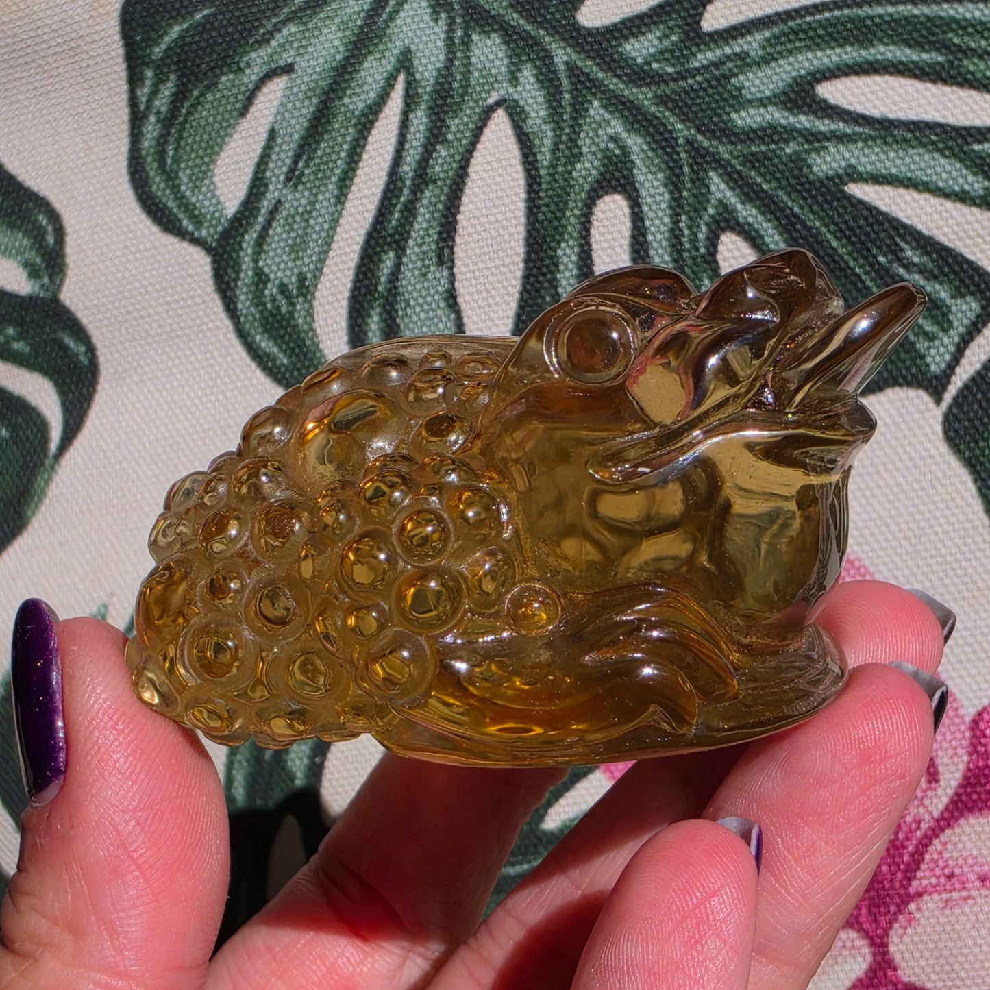 Natural citrine moneyfrog