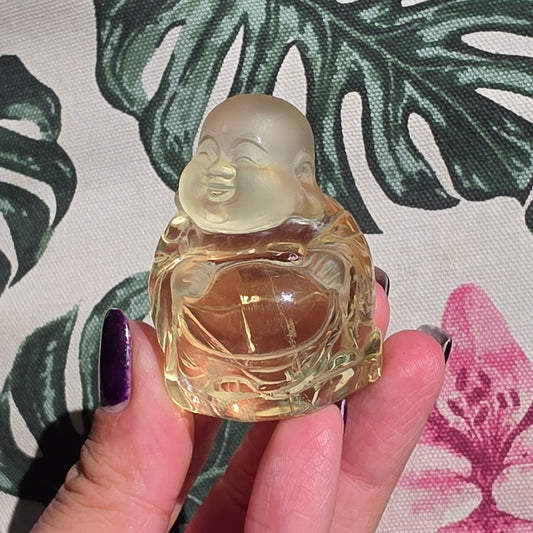 Natural citrine buddha