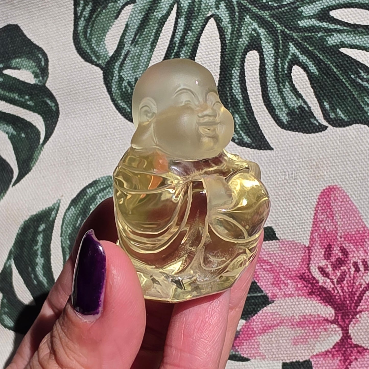 Natural citrine buddha