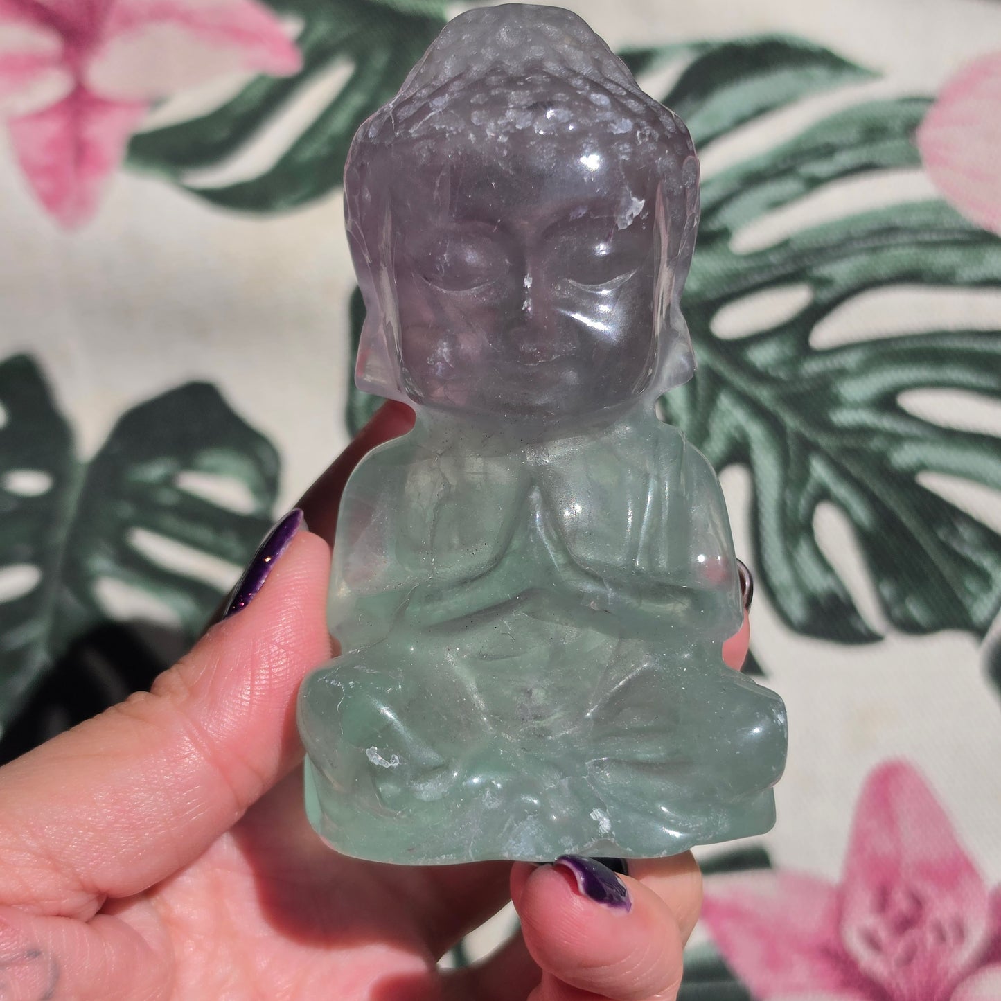 Fluorite buddha 1