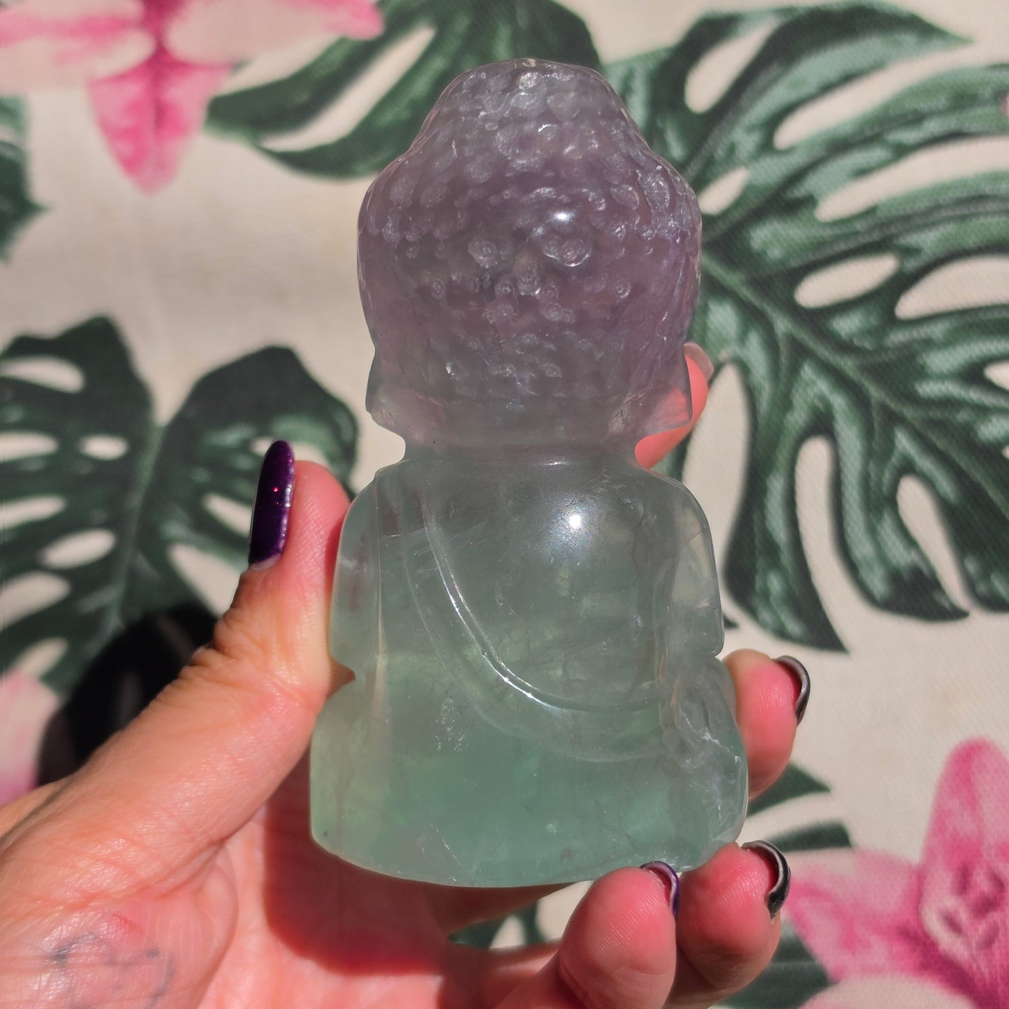 Fluorite buddha 1
