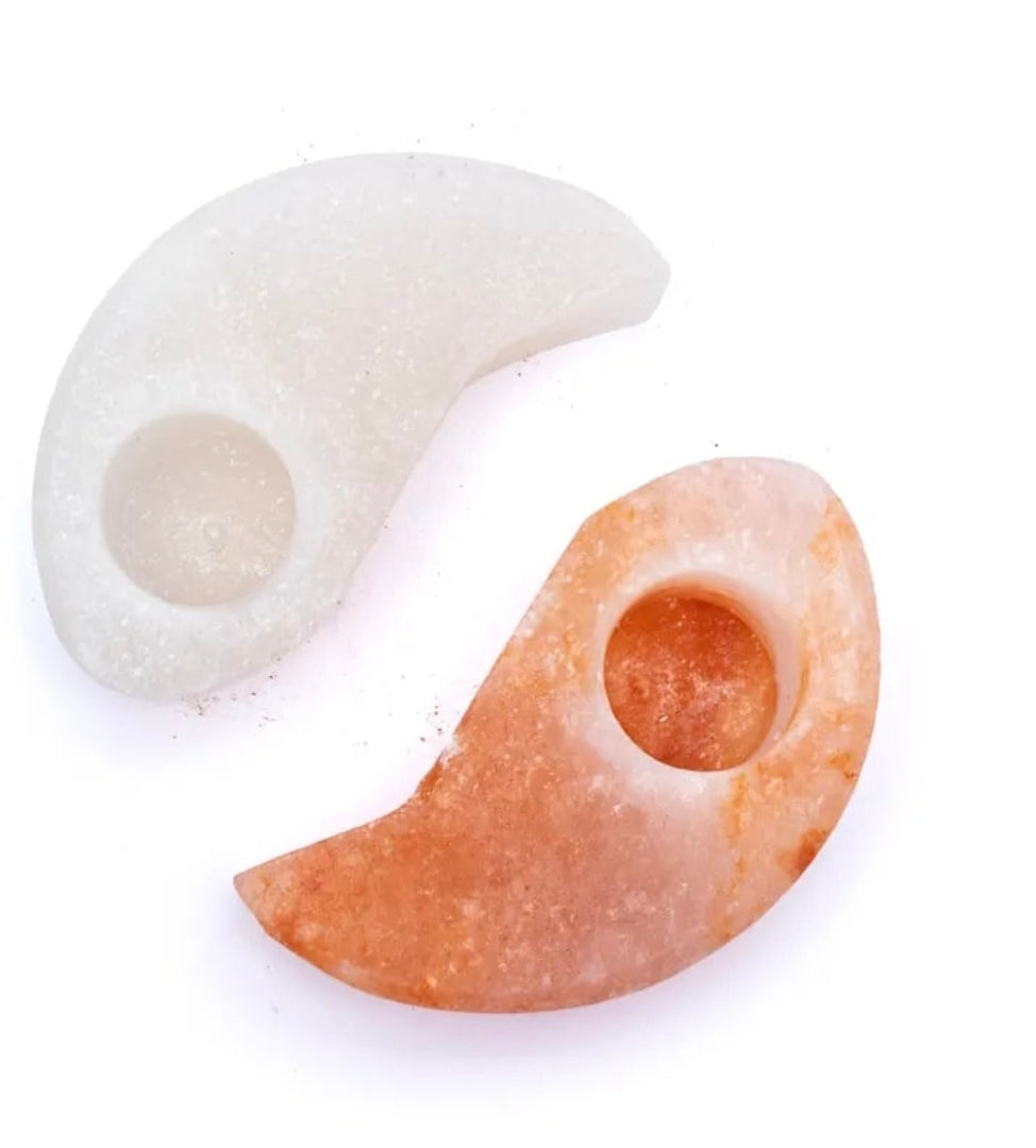 Himalayan salt yin/yang tealight