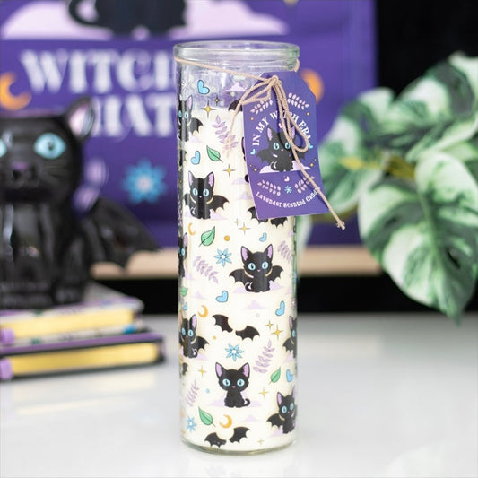 Lavender tube candle