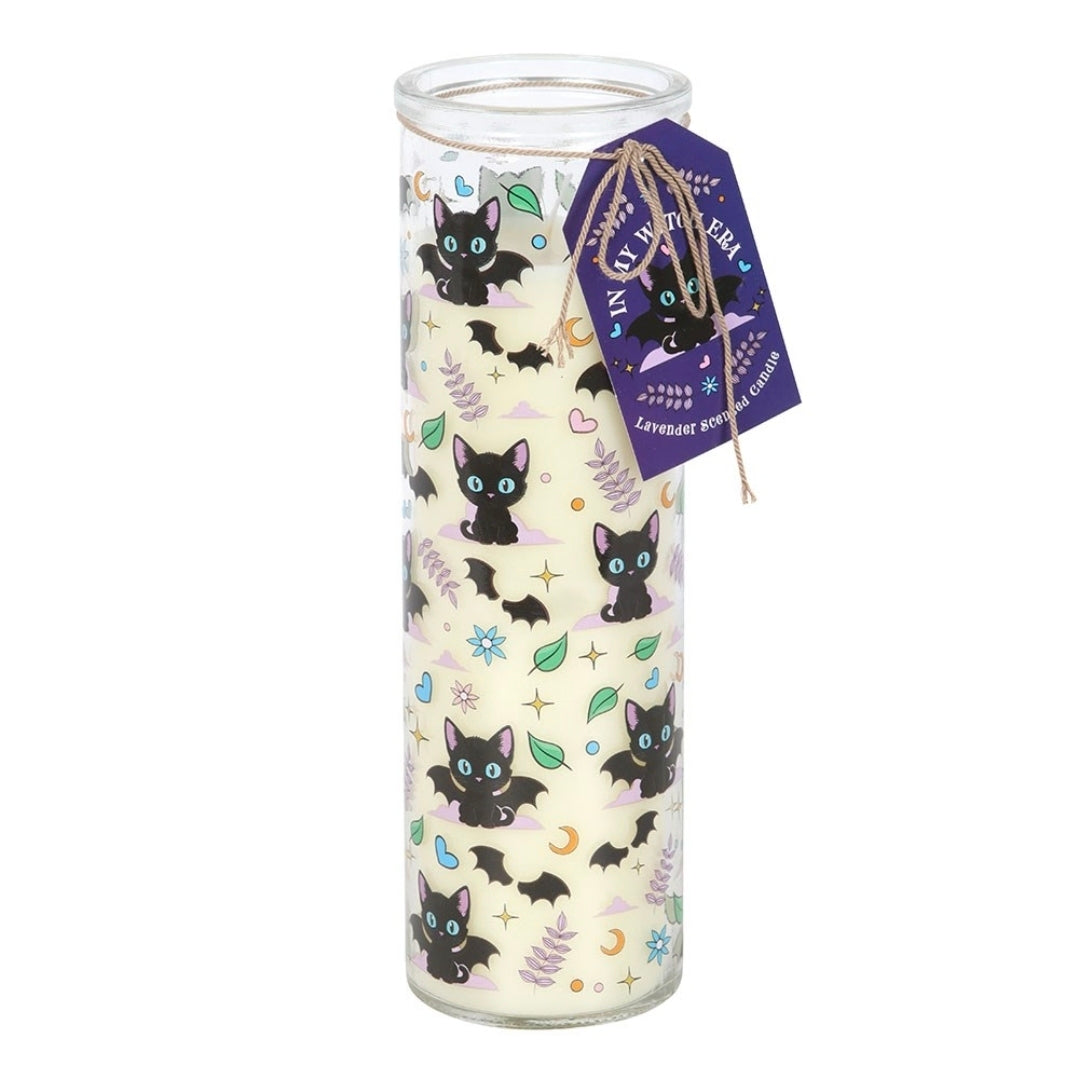 Lavender tube candle