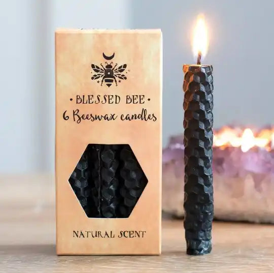 Blessed bee candle black