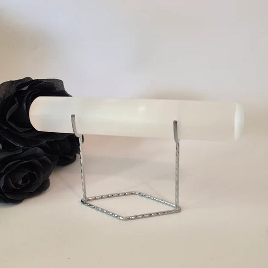 Selenite bracelet holder silver