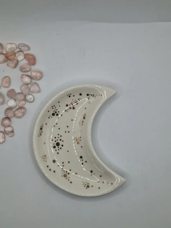 White moon trinket dish