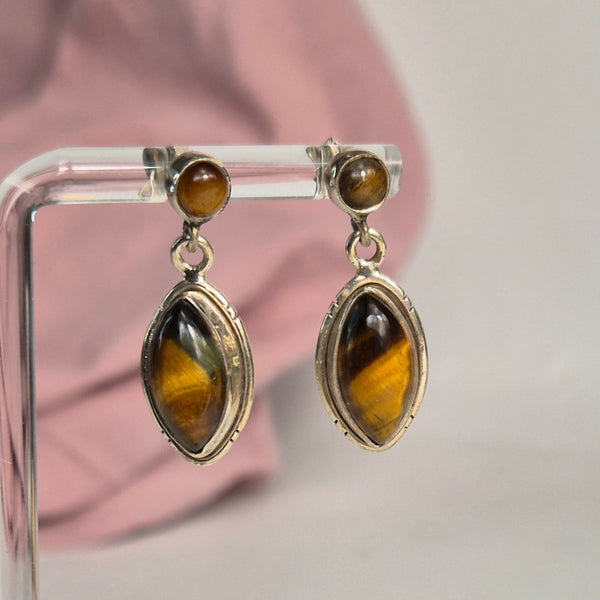 Tiger eye earrings