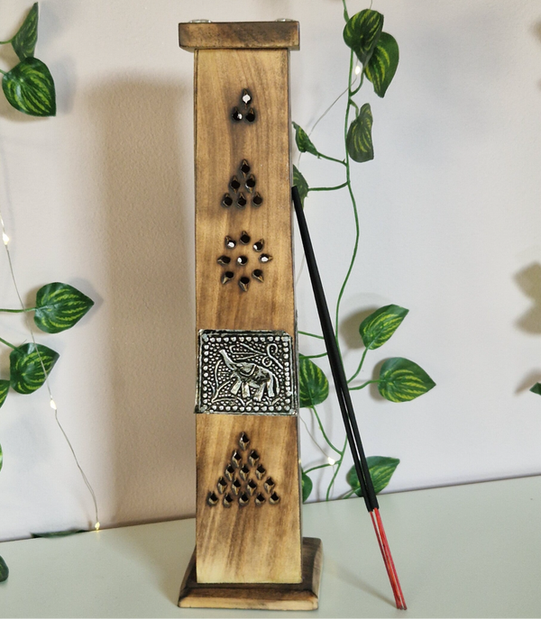 Incense holder elephant wood
