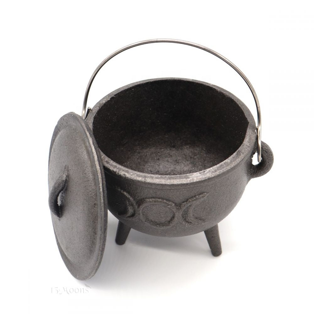 Castiron cauldron triple moon