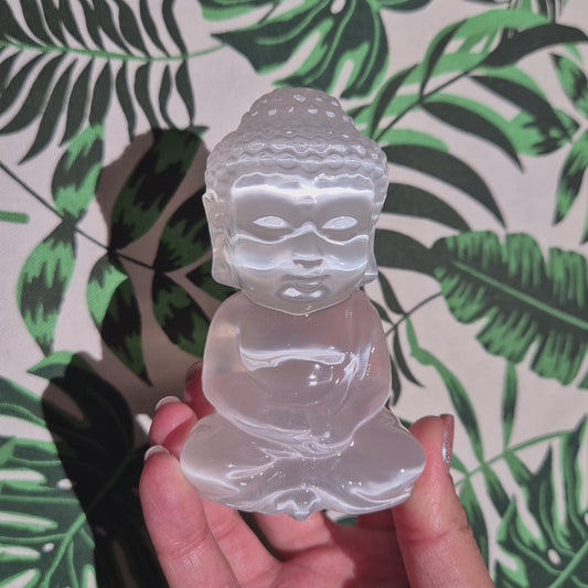 Selenite buddha