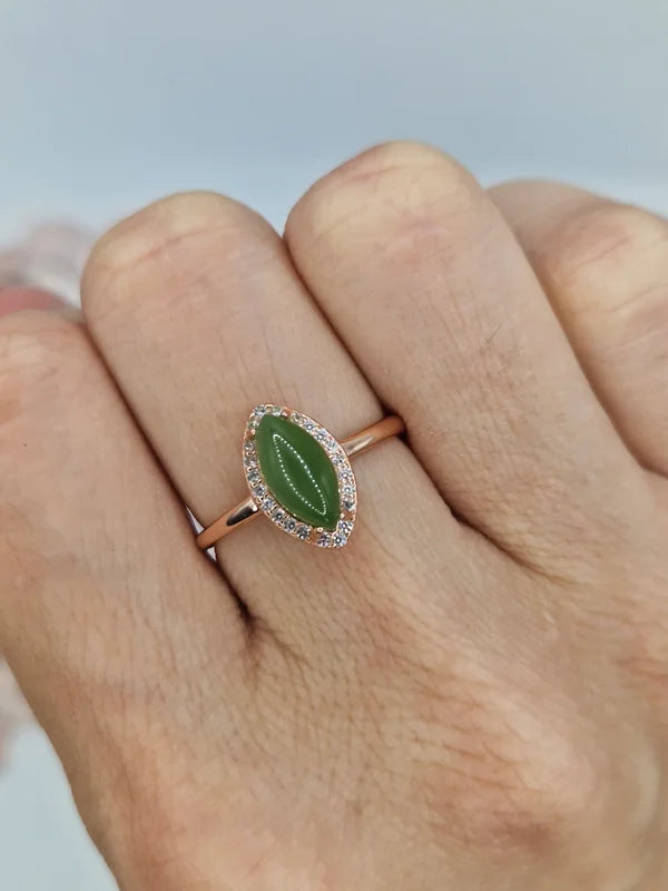 Hetian jade ring