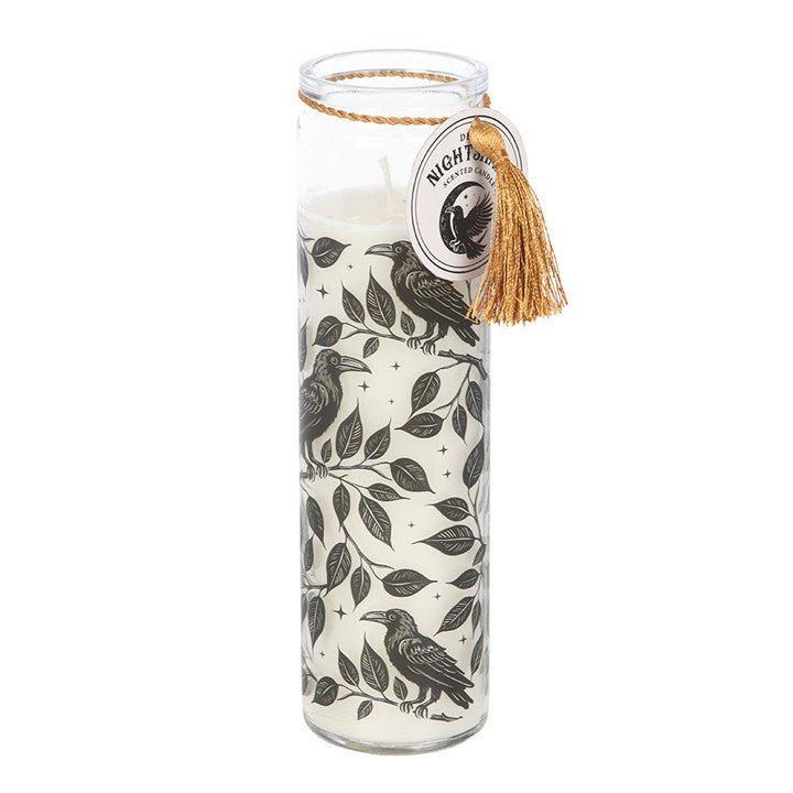 Raven tube candle