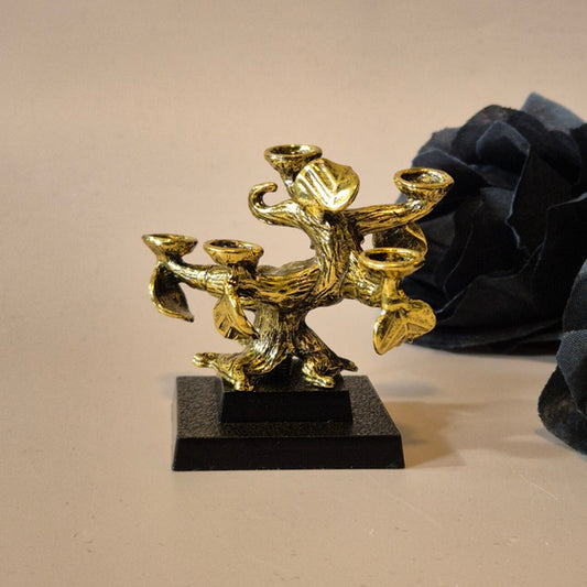 Mini sphere holder tree gold