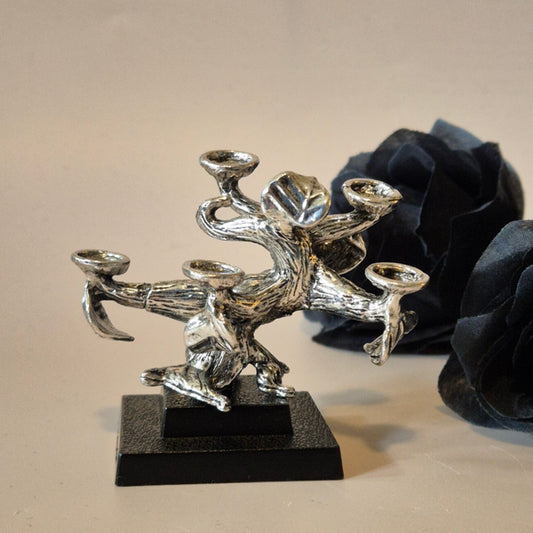 Mini sphere holder tree silver