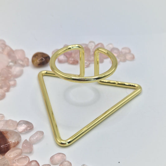 Triangle sphereholder gold