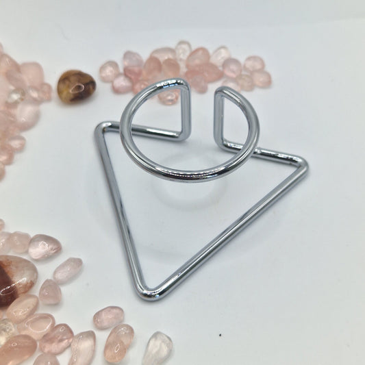 Triangle sphereholder silver