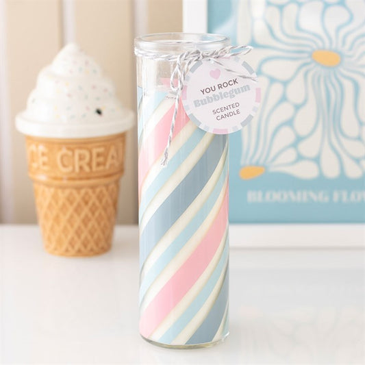 Bubblegum tube candle