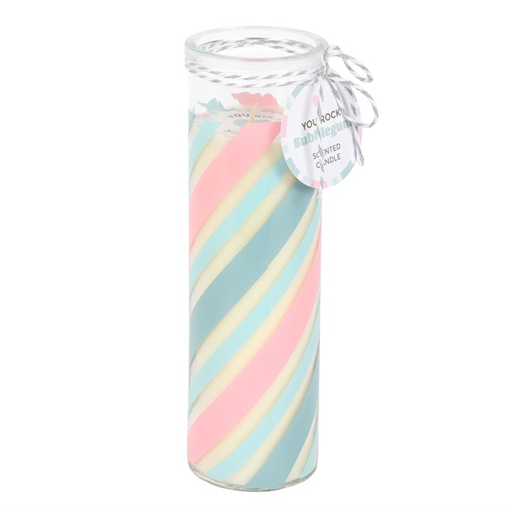 Bubblegum tube candle