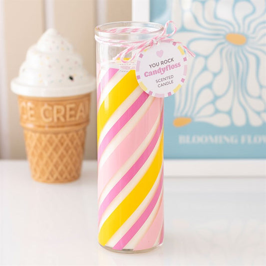 Candyfloss tube candle