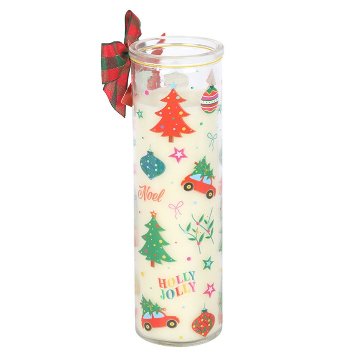 Christmas pudding tube candle