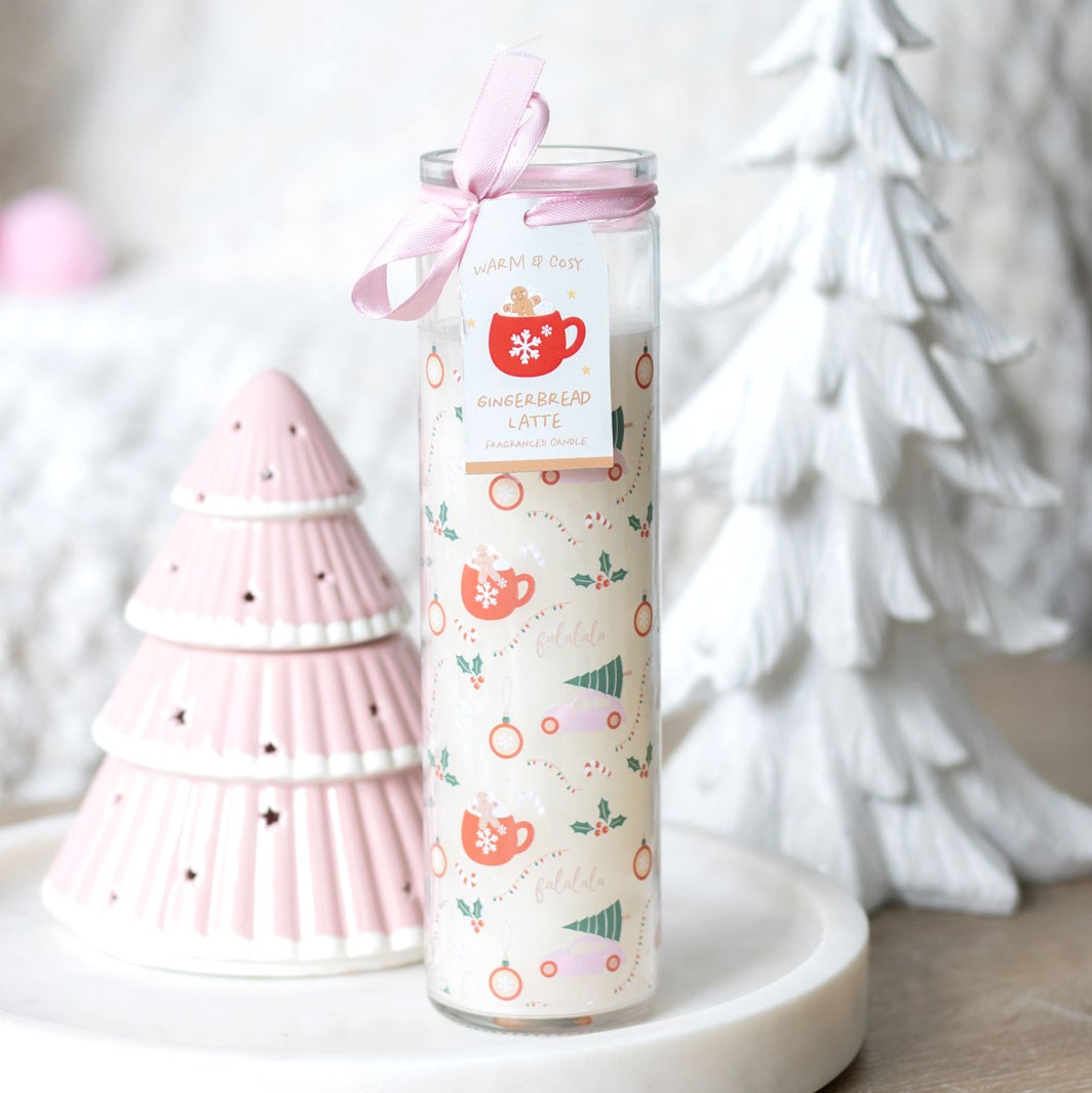 Gingerbread latte tube candle