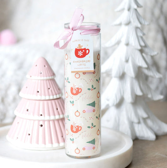 Gingerbread latte tube candle
