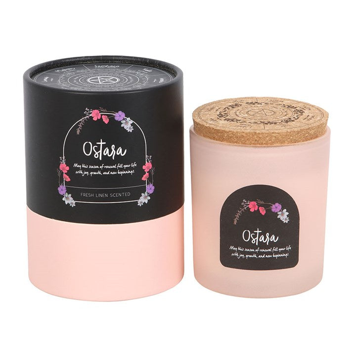 Ostara candle (fresh linnen)