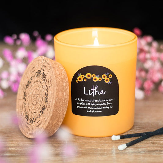 Litha candle (wildflower)