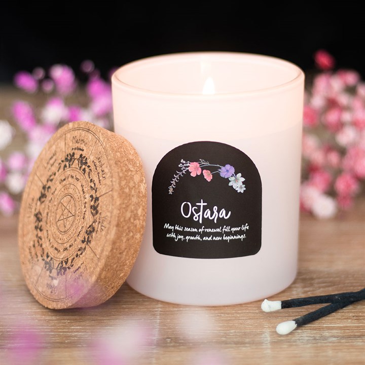 Ostara candle (fresh linnen)